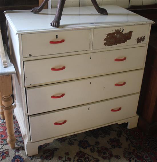 Painted chest of drawers